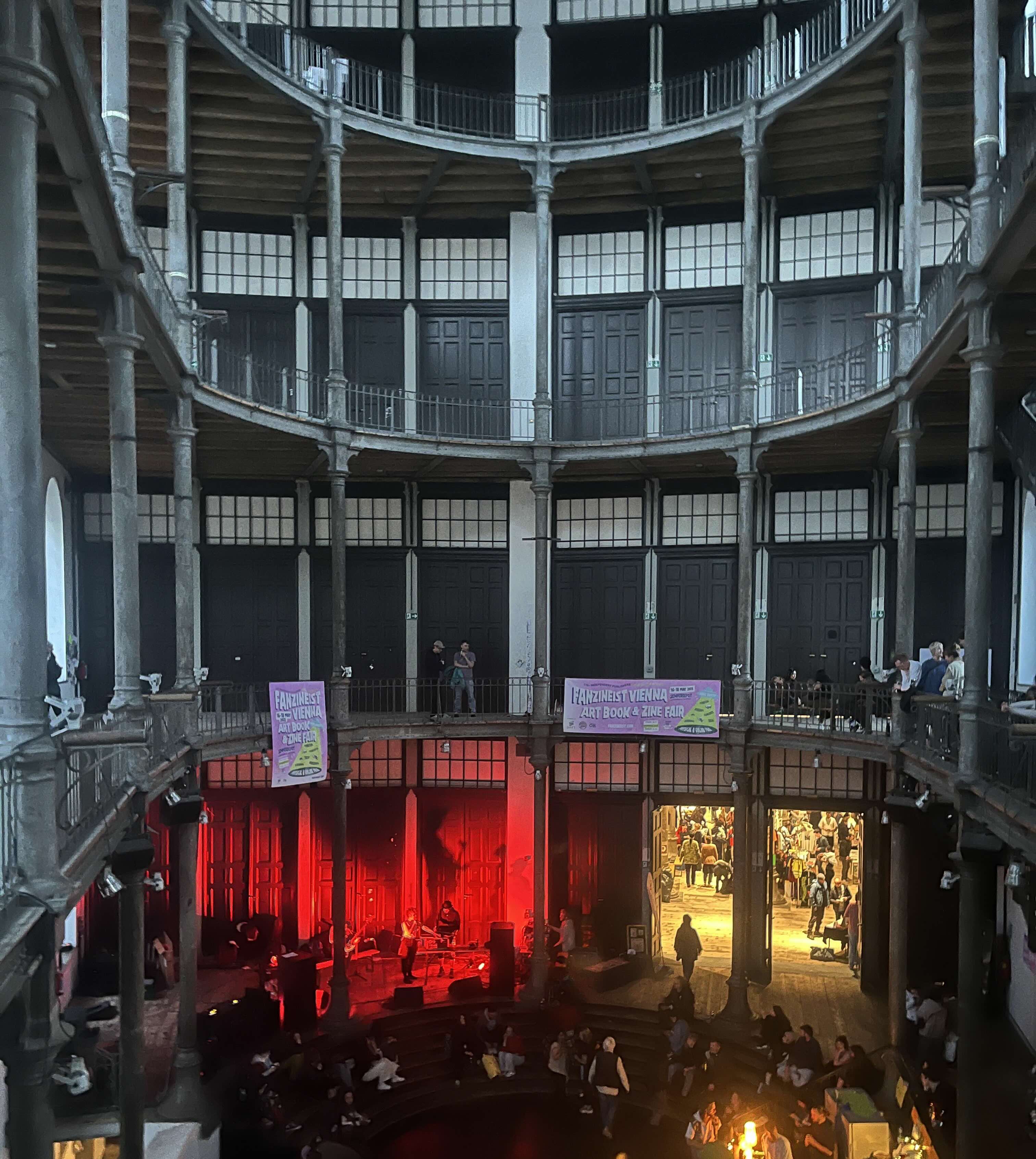 Prospect Court, covered courtyard of Semperdepot during Fanzineist Vienna 2025