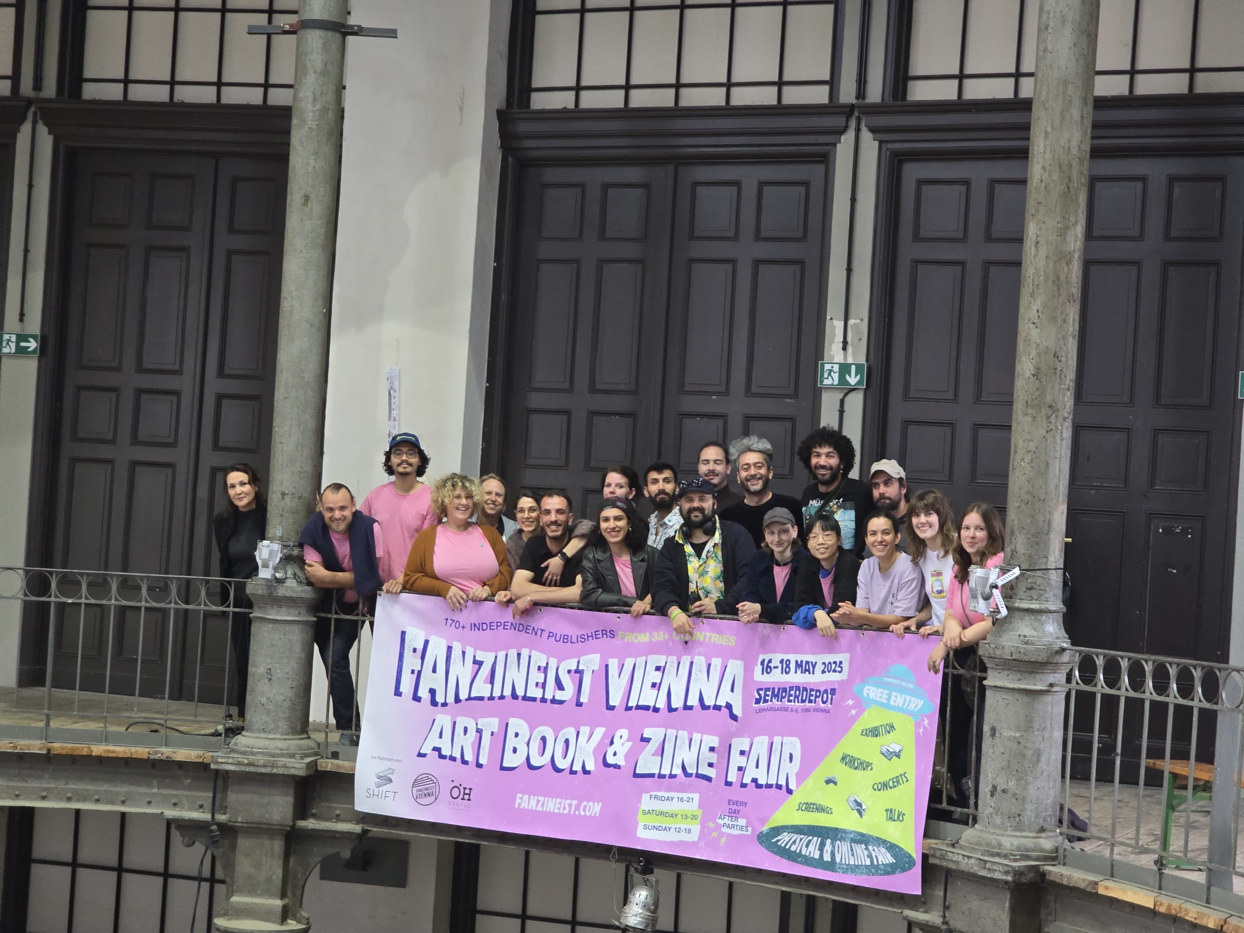 Team behind the 2025 edition of Fanzineist Vienna Art Book & Zine Fair