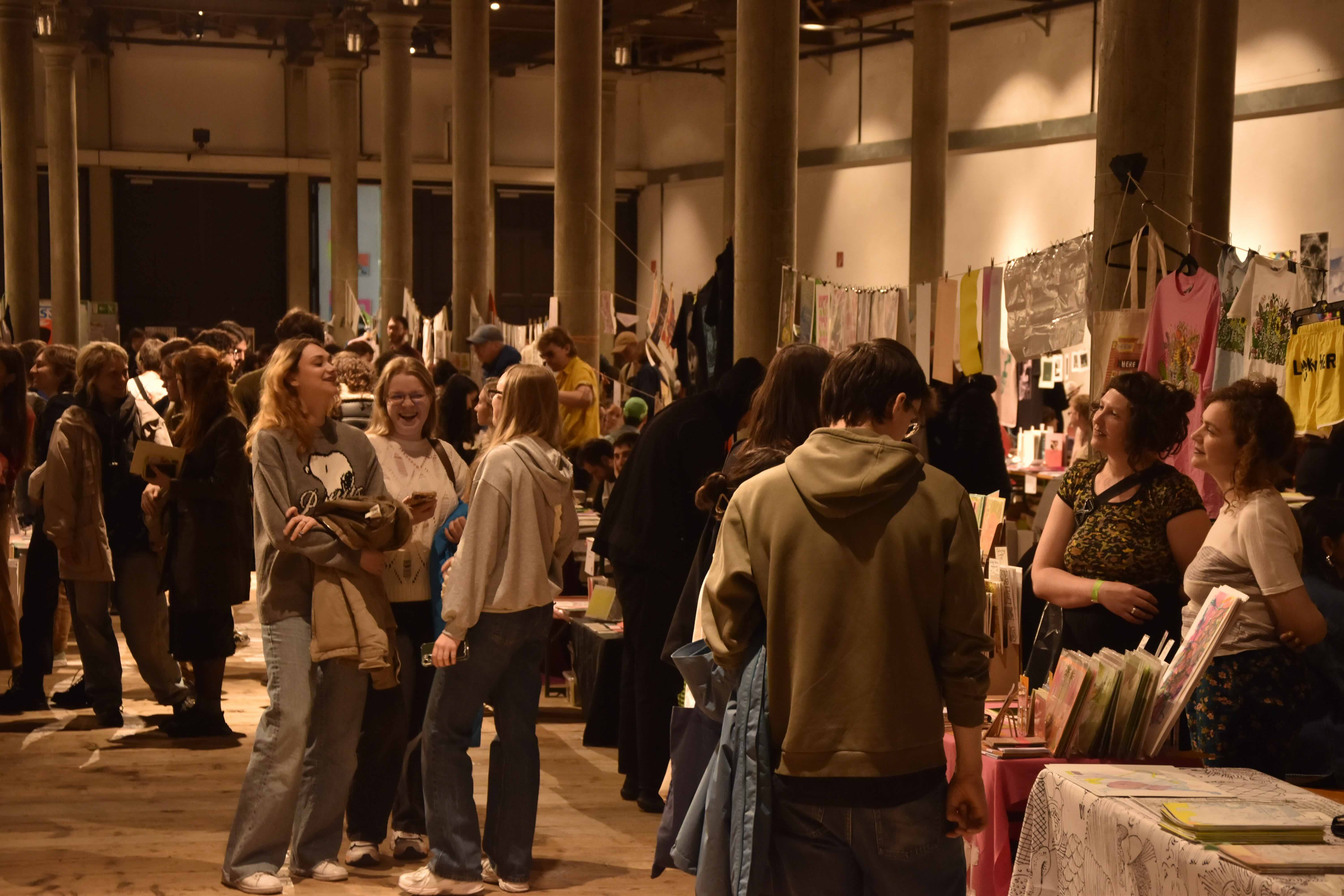 Visitors and exhibitors at Fanzineist Vienna 2025