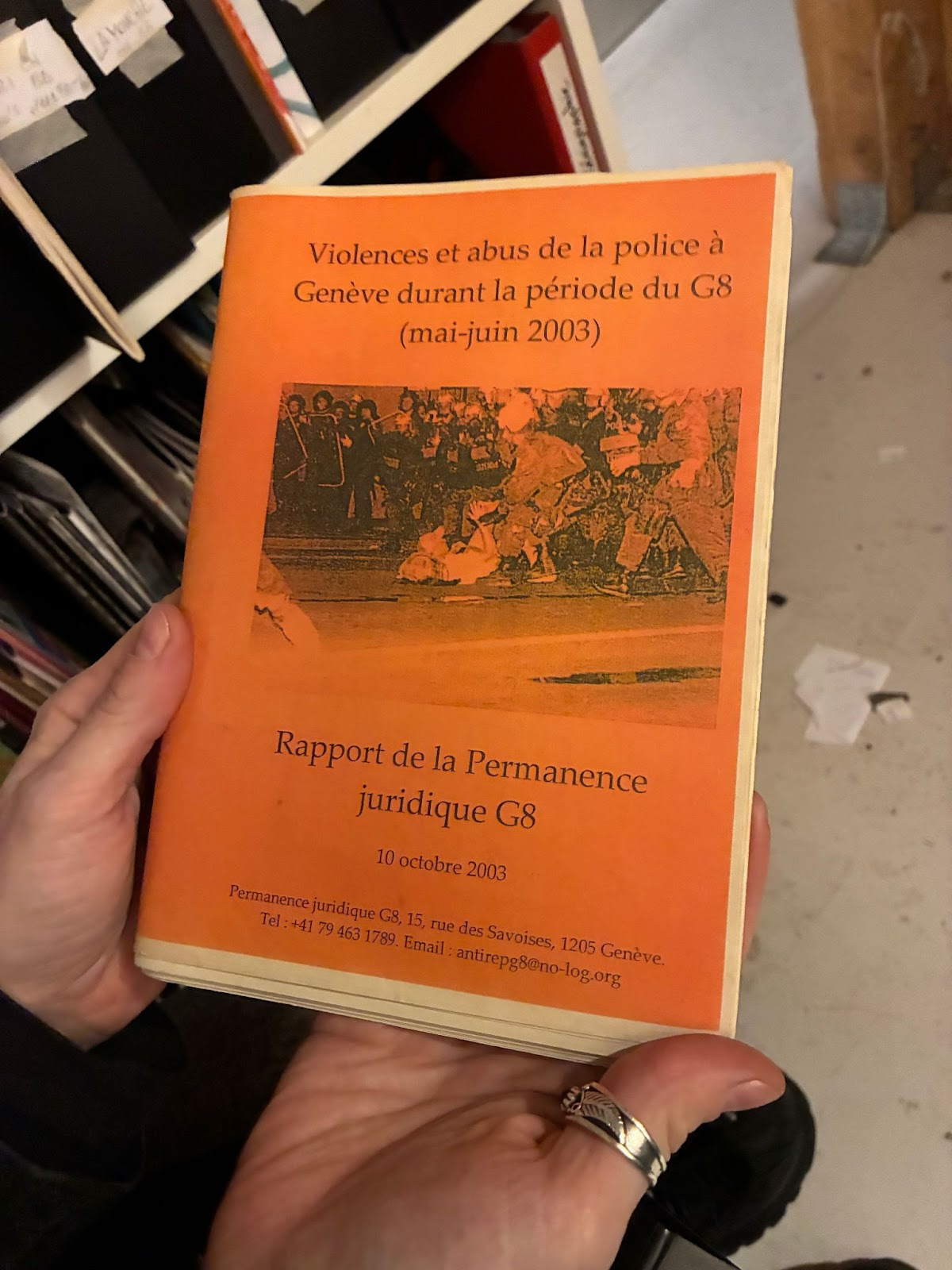 Couverture du Rapport de la Permanence juridique G8 (10 octobre 2003)