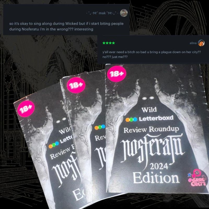Wild Letterboxd Review Roundup (Nosferatu 2024) cover