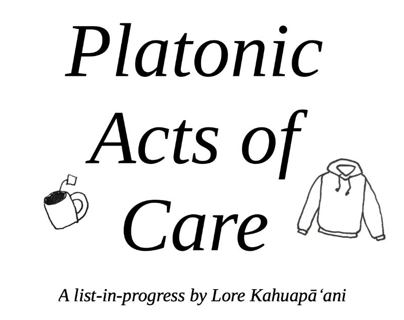 Platonic Acts of Care cover