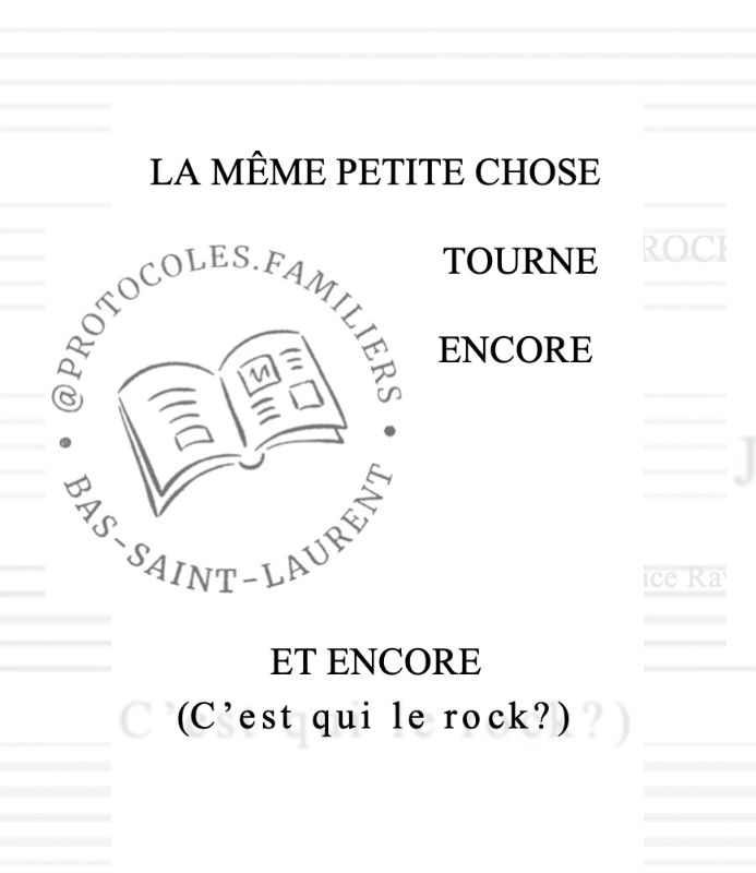 La même petite chose tourne encore et encore et encore (c'est qui le rock?)/The same little thing keeps turning, again and again (So… which one’s rock?) cover