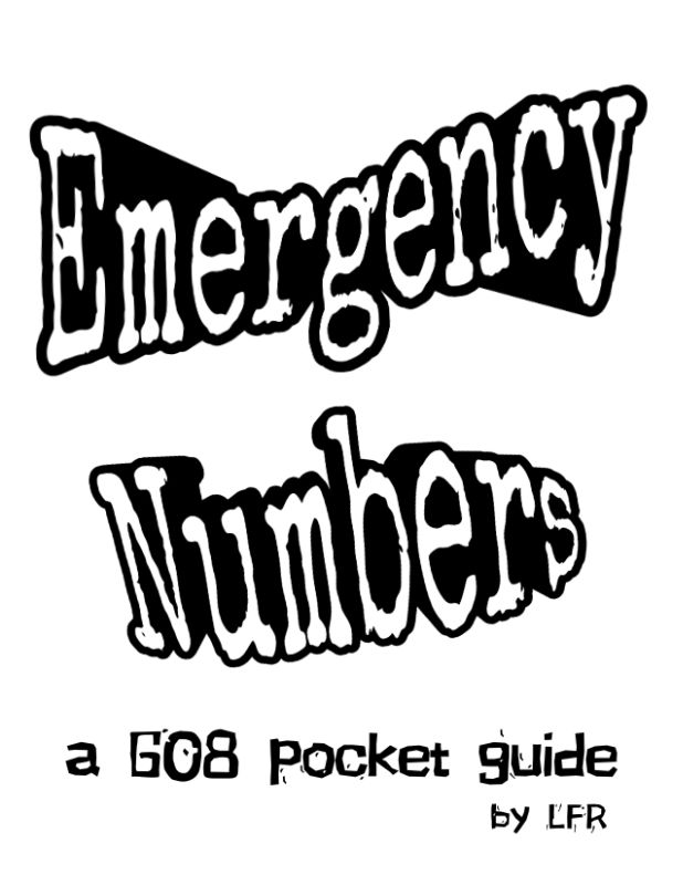 Emergency Numbers: a 608 pocket guide cover