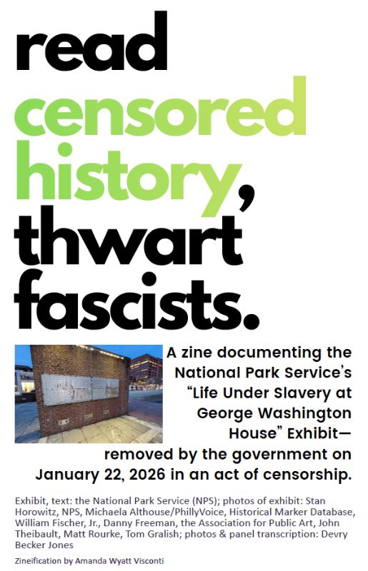(Free zine!) read censored history, thwart fascists. cover