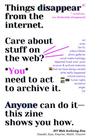 (Free zine!) DIY Web Archiving cover